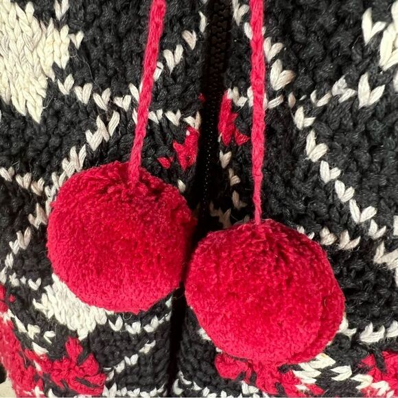 Eland Carello Argyle Style Print Ugly Christmas Sweater Zip Front Cardigan - Picture 7 of 12